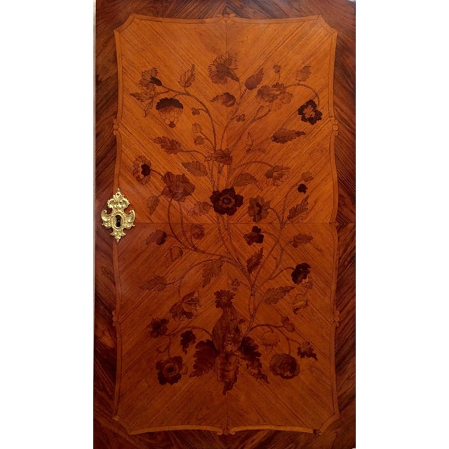 19th Century French 19th Century Louis XV Marquetry Cabinet in the Manner of Paul Sormani For Sale - Image 5 of 9