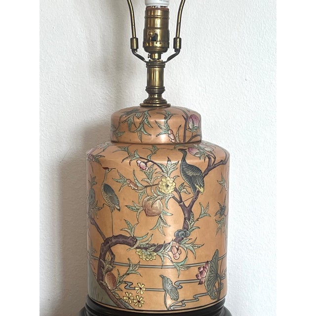 This mid century Chinoiserie table lamp would be awesome in an Asian-inspired decor, or as a pop of the style in eclectic...