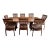 Teak Dining Room Set With 8 Solid Teak Chairs, Buffet and Hutch, 2 Leaves For Sale