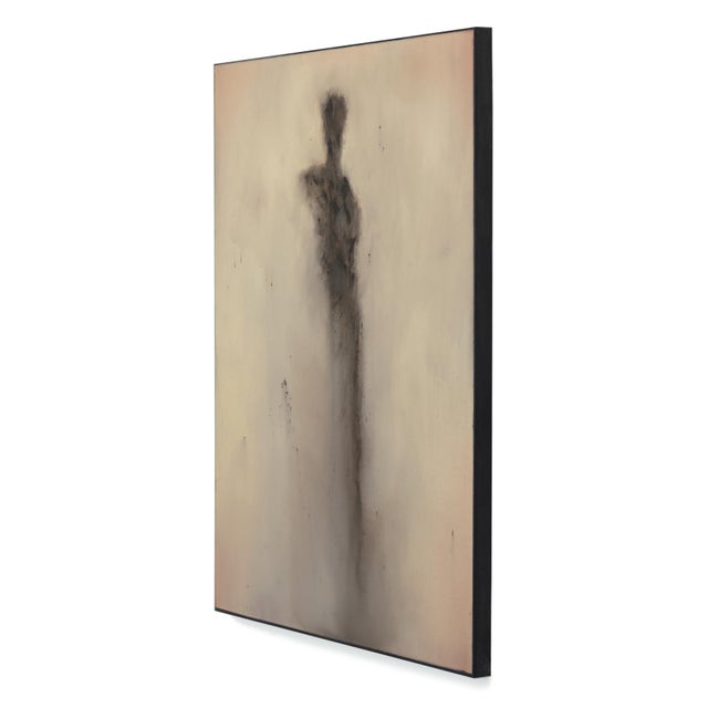 Beyond the Ashes - Abstract Moody Neutral Tone Figurative Oil Painting on Canvas Original Artwork by Mark Acetelli For Sale In Los Angeles - Image 6 of 9