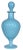 Baby Blue Large French Blue Opaline Stoppered Bottle For Sale - Image 8 of 9
