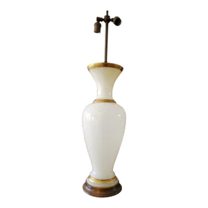Vintage Mid-Century Large Baccarat Style Opaline Lamp