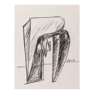 Seymour Lipton Sculpture Study Sketch, 1980 For Sale