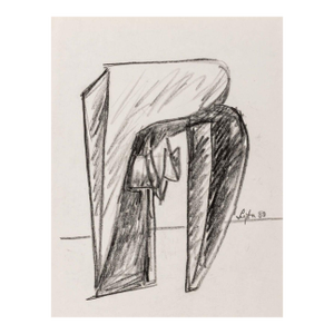 Seymour Lipton Sculpture Study Sketch, 1980