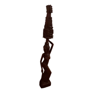 Mid Century Modern Hand Carved Figurine From Bali