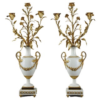 Large Baluster Candelabras by Eugène Hazart, Set of 2 For Sale