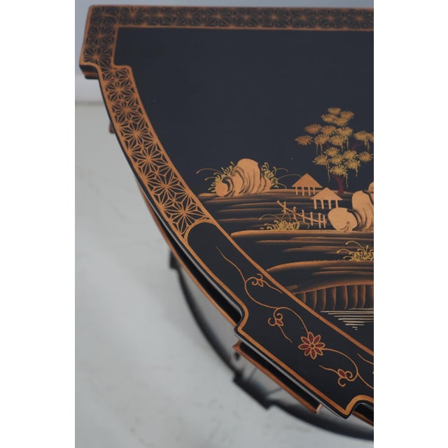 Chinoiserie Decorated 4 Door Commode Cabinet For Sale In Philadelphia - Image 6 of 12