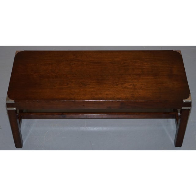 This is a sublime condition Kennedy Military Campaign coffee table retailed through Harrods London This piece is part of a...