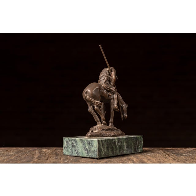 Mid 20th Century Mid 20th Century End of the Trail | Cast Metal Statuette by James E. Fraser For Sale - Image 5 of 6
