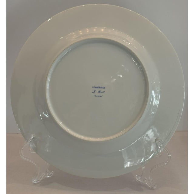 Contemporary 1980s Swid Powell “Linear” 12" Chop Plate by Architect Steven Holl – Postmodern Porcelain Collector’s Piece For Sale - Image 3 of 5