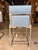 Palecek Palecek Blue Leather Counter Stool With Stainless Steel Legs For Sale - Image 4 of 8