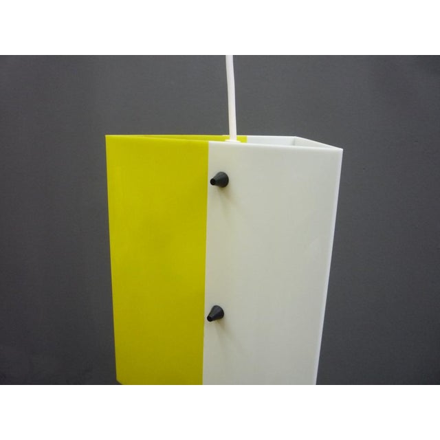 White Space Age Acylic Glass Pendant Lamp, 1950s For Sale - Image 8 of 13