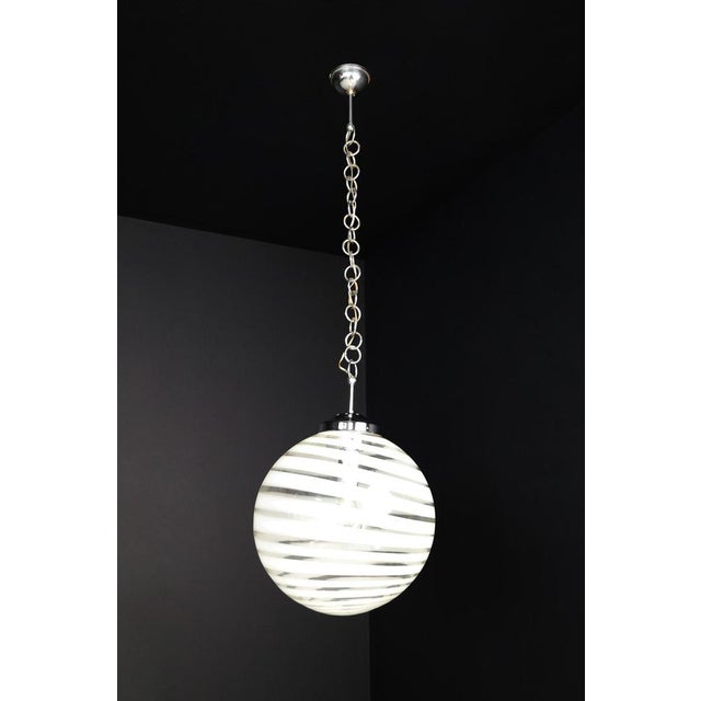 Mid-Century Modern German Art Glass Pendant Light, 1960s For Sale - Image 4 of 9