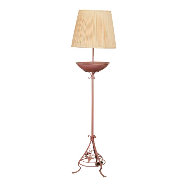 Salterini Style Vintage Wrought Iron Floor Lamp For Sale