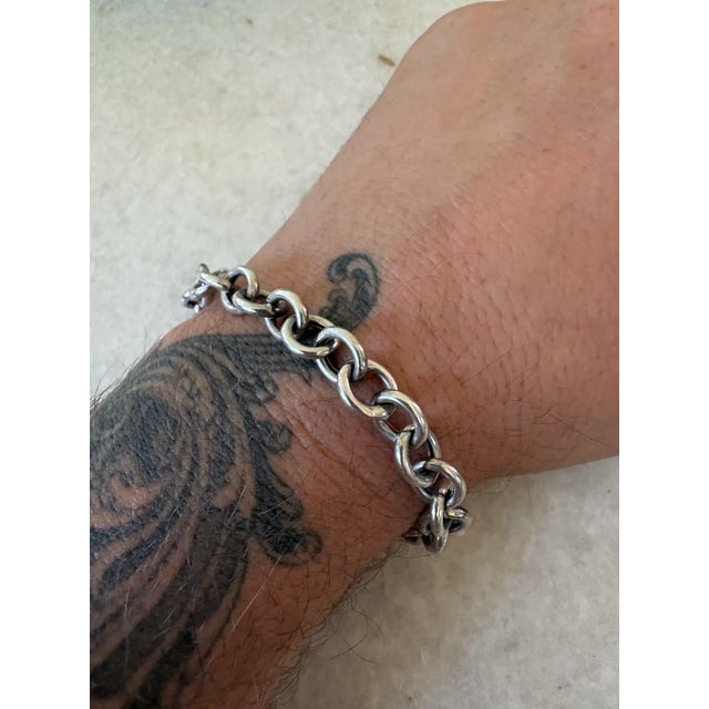 Lovely, vintage sterling silver chain link bracelet. 7” long.