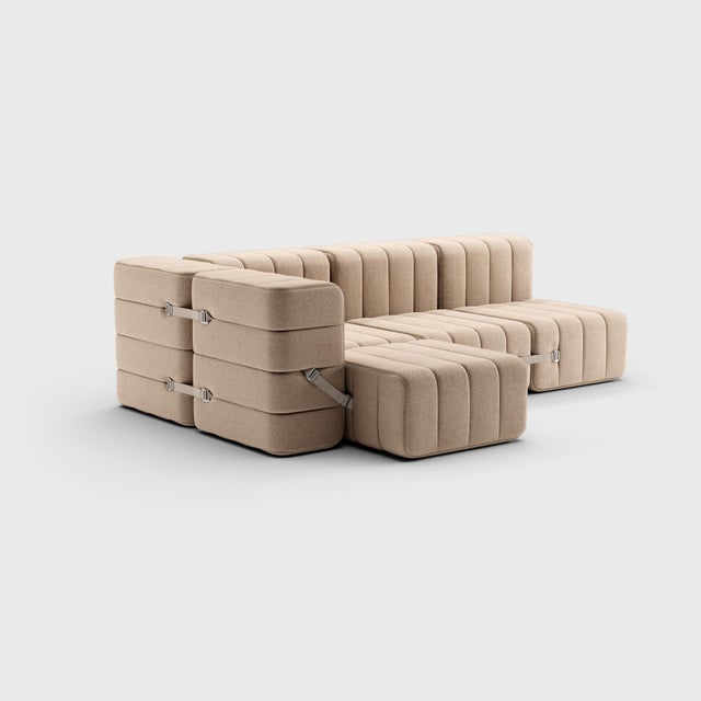 In all nine corners. Nine modules make up the family set of the modular sofa system. A corner sofa for four people or, if...