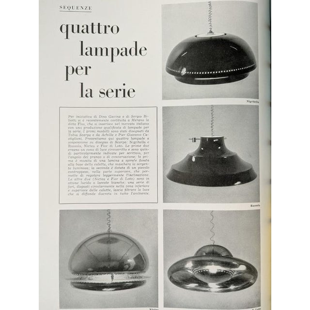 Brass and Optical Glass Nictea Pendant Lamp by Tobia and Afra Scarpa for Flos, 1971 For Sale - Image 17 of 18