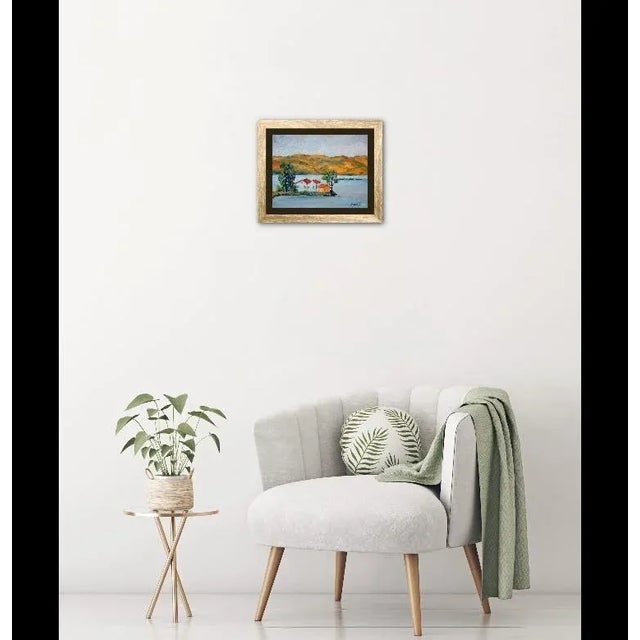 Quiet Places & Coastal — Benicia Bay, Carquinez Straight Original oil painting by Haas, 12 x 9 unframed gessoed wood,...