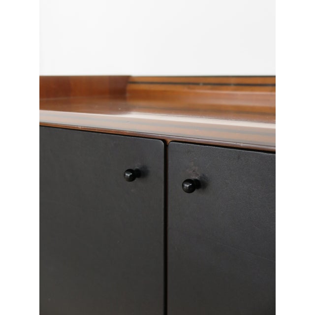 Wooden and Leather Artona Sideboard by Afra & Tobia Scarpa for Maxalto, Italy, 1970s For Sale - Image 12 of 18