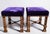 A refined pair of English Aesthetic Movement stools dating to the late 19th century, crafted in solid walnut and...