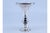 Small Plain Silver Candlestick with a Round Base Trim For Sale - Image 4 of 9