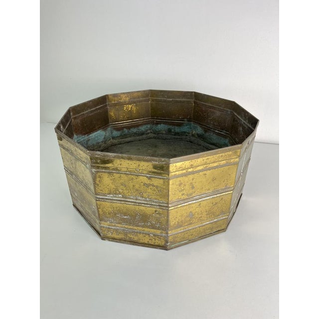 Large Italian Brass Planter, 1960s For Sale - Image 9 of 9