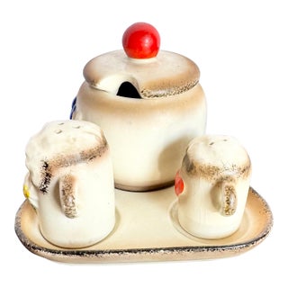 Vintage William Goebel Condiment Set From Germany - 4 Pieces For Sale