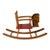 Pine Rocking Horse Toy With Red Seat Danish Mid-Century Modern 1960s For Sale
