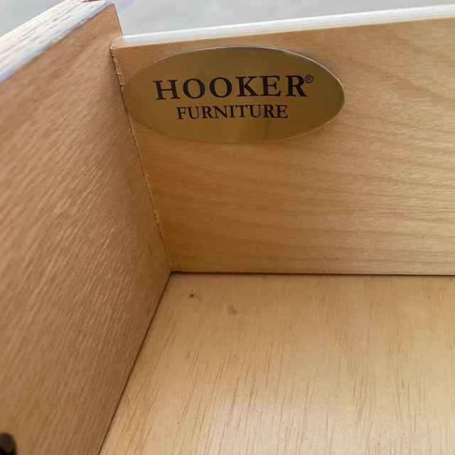 Hooker Furniture Oak Executive Cabinet Hutch With Power Panel, 1990s For Sale - Image 14 of 16