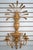 Italian 1990s Pair of Italian Gold Wheat Sheaf Candelabra Wall Sconces For Sale - Image 3 of 12