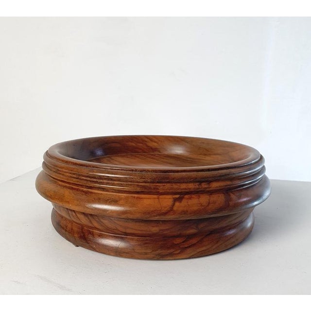 Antique Turned Olive Wood Vide Poche Bowl, Italy, 1800s For Sale - Image 4 of 8