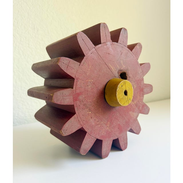 Large Antique Industrial Wooden Gear Molds, a Pair, Late 19th Century For Sale - Image 9 of 13