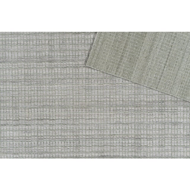 Green Tartan Green Indoor Outdoor Hand Loomed Polyester Rug, 8ft X 10ft For Sale - Image 8 of 10