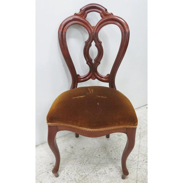 Victorian Late 19th Century Victorian Mahogany Side Chair For Sale - Image 3 of 7