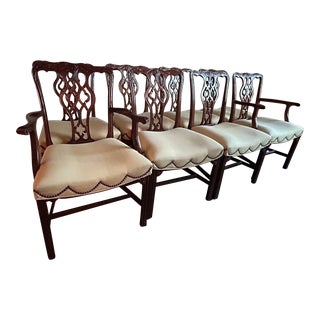 Baker Furniture Set of 8 Mahogany Dining Chairs For Sale