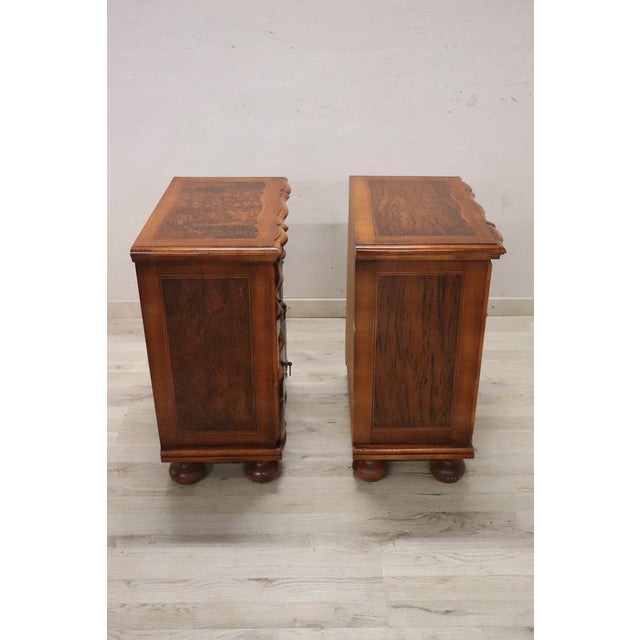 Walnut Veneer Nightstands, Set of 2 For Sale - Image 3 of 12