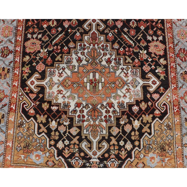 Antique Persian Tribal Design Bakhtiari Rug in Multi Colors by Keivan Woven Arts For Sale - Image 11 of 14