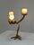 Sculptural Bronze Table Lamp with Opaline Glass Shades For Sale - Image 3 of 6