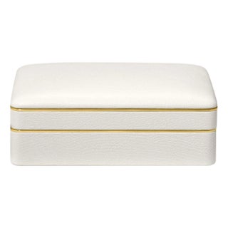 AERIN Piero Leather Small Stacked Jewelry Box For Sale