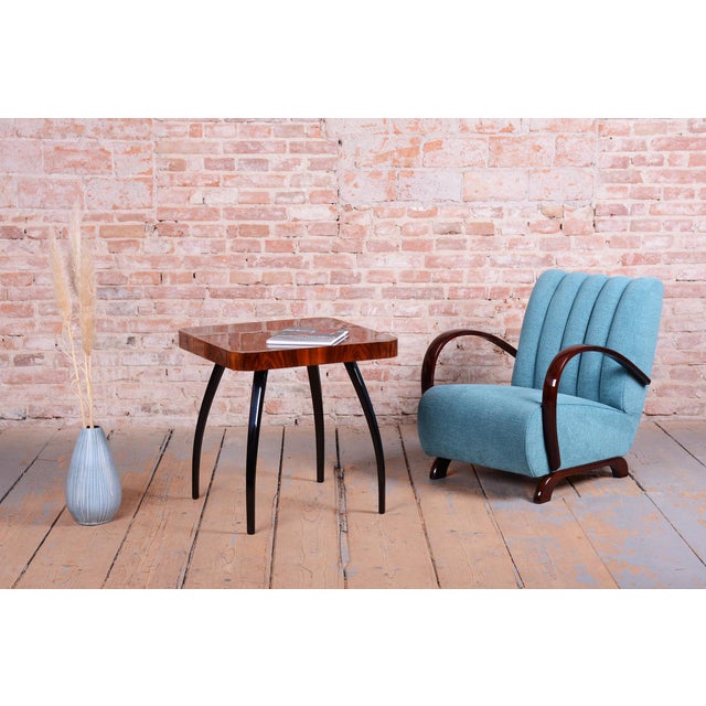 Art Deco Walnut Armchair by J. Halabala for Up Zavody, Czech, 1930s For Sale - Image 14 of 17