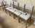 1940s Custom Refinished Cerused Solid Oak Mid-Century Transitional Dining Chairs - Set of 6 For Sale In Cleveland - Image 6 of 13