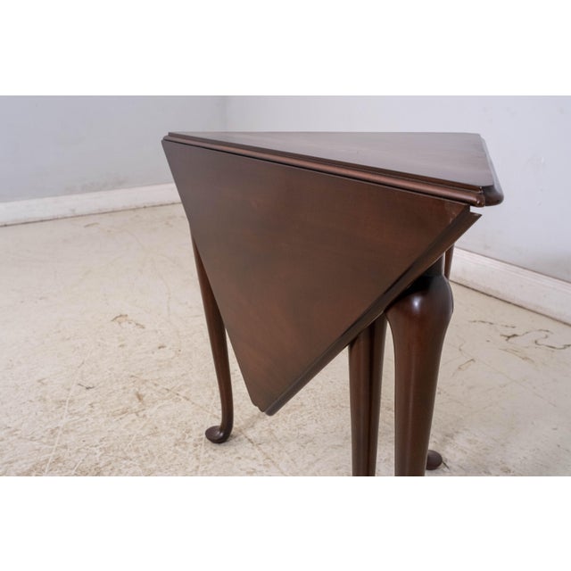 1960s Kittinger Cw-2 Colonial Williamsburg Mahogany Handkerchief Table For Sale - Image 5 of 18