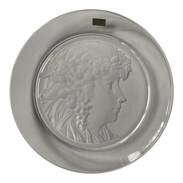 Early 20th Century Mikasa Crystal Plate For Sale