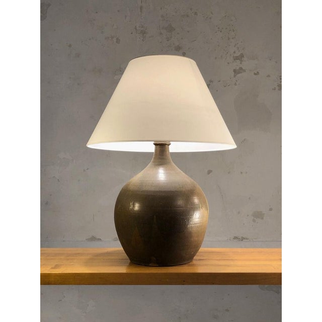 Vintage French Brutalist Ceramic Table Lamp from La Borne, 1970s For Sale - Image 12 of 12