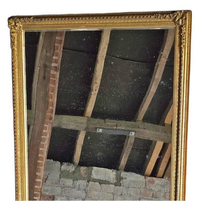Antique Gilt Full-Length Floor Dressing Mirror, 1910 For Sale - Image 4 of 7