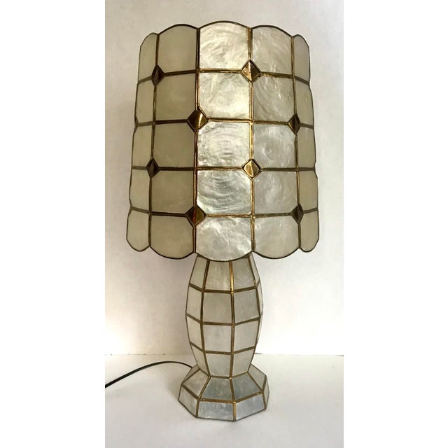 Mid Century Capiz Shell Table Lamp Chairish