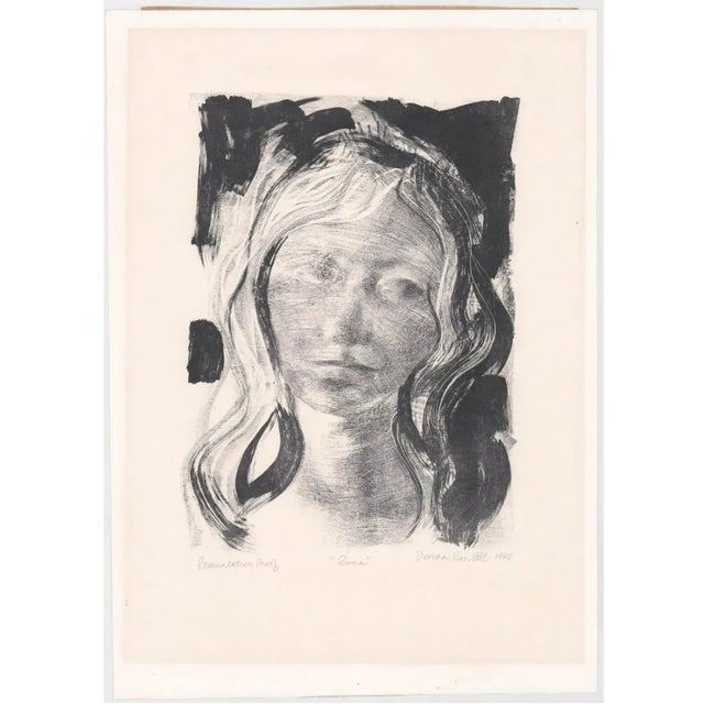 Donna Rae Hirt "Rima" litho on paper. Pencil signed and dated 1965.