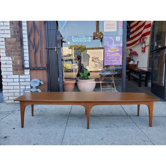 Wood Long Mid-Century Coffee Table For Sale - Image 7 of 13