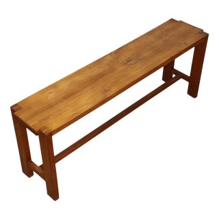 S09 Bench in Elm by Pierre Chapo, 1970s For Sale