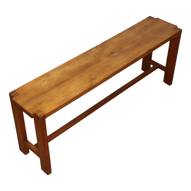 S09 Bench in Elm by Pierre Chapo, 1970s For Sale